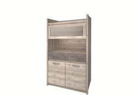 ARTEN (NANO Systems s.r.o.) Nízká vitrína JAZZ-2D1W1S (Kaštan nairobi/onyx)