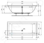 IDEAL STANDARD - Connect Air Vana 1800x800 mm, matná bílá R0296V1