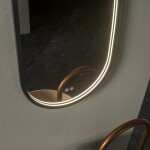 Mereo Zrcadlo oválné 50x80 cm, LED osvětlení a odmlžování CN170