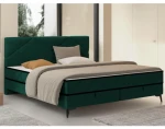 Postel Parana 160x200 cm, lahvově zelená sametová látka