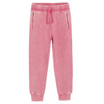 Sportovní kalhoty se sepraným efektem- růžové - 140 PINK
