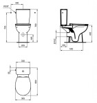 IDEAL STANDARD - Eurovit WC kombi mísa, Rimless, bílá WV02501