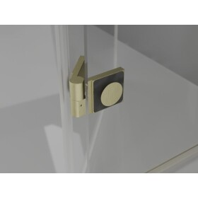 MEXEN/S - Mist H T sprchový kout dveře křídlové pravá 80 x 95, transparent, zlato kartáčovaná 8A5T-080-095-55-00-P
