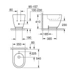 GROHE - Essence Stojící bidet, PureGuard, alpská bílá 3957500H