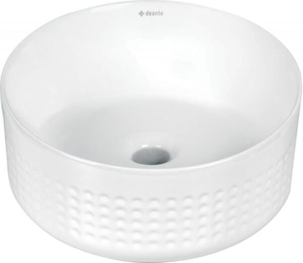 DEANTE - Silia Hexa bílá Keramické umyvadlo, na desku, asymetrické CDX_6U3S