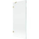 MEXEN/S - Lunar vanová zástěna FIX 80 x 150, transparent, zlatá kartáčovaná 897-080-000-55-00