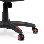 Herní křeslo, houpací mechanismus, černá látka, KA-G408 RED