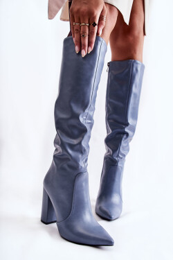 Klasické Boty Na Sloupek Modré Mayra 36