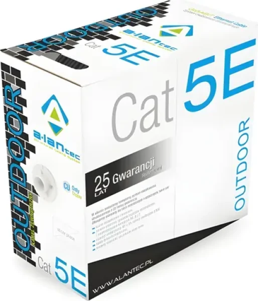 Alantec KIU5OUTZ305 šedá / Síťový kabel / Cat5e / U/UTP / venkovní gelový / 305 m (KIU5OUTZ305)