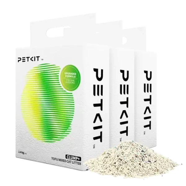 Petkit Clump+ Tofu Mixed Cat Litter / hrudkující stelivo / 3× 2,4 kg (6973293808971)