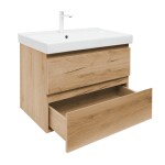 Koupelnová skříňka 2 zásuvková s umyvadlem SAT B-Way 59x50x45 cm dub mat BWAY260OAKU1BBI BWAY260OAKU1BBI