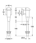 GROHE - Příslušenství Pisoárový splachovač, chrom 37437000