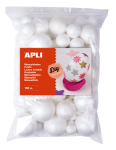 APLI polystyrénové koule Jumbo, mix velikostí, 100 ks, bílé