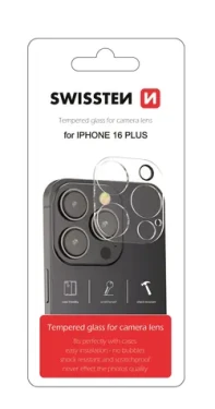SWISSTEN Ochranné temperované sklo čočky fotoaparátu pro Apple iPhone 16 Plus (94500117)