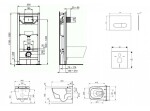 IDEAL STANDARD - ProSys Set předstěnové instalace, sprchovací toalety a sedátka TECEone, tlačítka Oleas M1, Rimless, SoftClose, chrom mat ProSys120M SP59