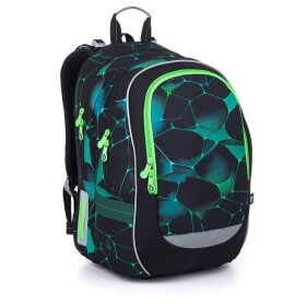 Školní batoh se zelenými prvky Topgal CODA 25019 SET MEDIUM