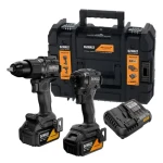 DeWalt DCK2222MM2T-QW McLaren F1 Team / Sada aku nářadí / vrtačka a utahovák / 2x 4 Ah / 18 V / nabíječka, kufr (DCK2222MM2T-QW)