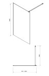 CERSANIT - Sprchová zástěna WALK-IN MILLE CHROM 100x200, čiré sklo S161-001