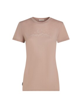 Dámské merino triko s krátkým rukávem ICEBREAKER Wmns 150 Tech Lite SS Tee Sparkling Stars, Pink Quartz velikost: L