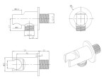 HOPA - Kulatý vývod ze stěny s držákem sprchy BAPG3005
