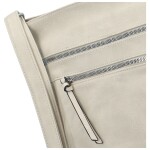 Trendy dámská koženková crossbody kabelka Zeta, krémová