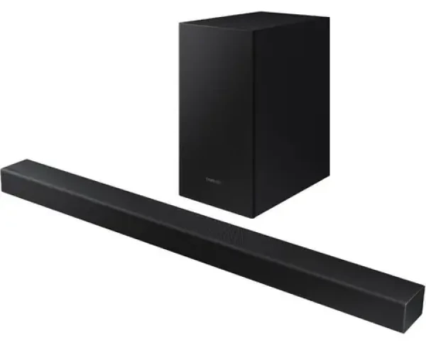 SAMSUNG HW-T420 černá / 2.1 kanálový soundbar / 150 W / Bluetooth / USB / optický vstup (8806090290992)