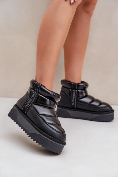 Nízké Sněhule Na Silné Podešvi D.Franklin Černé DFSH371011 39