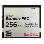 SanDisk Extreme Pro CFast 2.0 256GB / čtení: až 525 MBs / zápis: až 450 MBs (SDCFSP-256G-G46D)