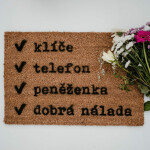 Artsy Doormats Rohožka Checklist, přírodní barva