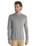 Pánské merino triko dlouhý rukáv ICEBREAKER Mens 125 Cool-Lite Sphere III LS Tee, Metro Heather velikost: S