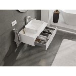 MEXEN/S - Rivel koupelnová skříňka pod umyvadlo 80 cm s deskou, 1 šuplík, reliéf , bílá mat 91A20-08023-1-BFC01