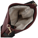 Stylová dámská koženková crossbody kabelka LB Alysia new, tmavě vínová