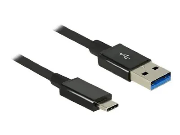 DeLock Kabel USB 3.2 Gen 2 USB-C (M) - USB-A (M) černá / 1 m / 10 Gbps / koaxiál (83983)