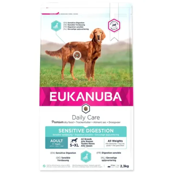 Eukanuba Daily Care Sensitive Digestion 2.3kg / granule pro psy / citlivé trávení (1743-370110)