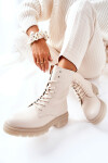 Kotníkové Ploché Workery Boty Béžové Rozelle 41