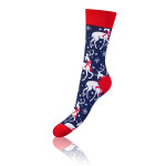 Dárková krabička zábavných crazy ponožek 4 páry CRAZY SOCKS BOX - BELLINDA - červená 39 - 42