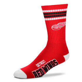 For Bare Feet Pánské Ponožky Detroit Red Wings NHL 4 Stripes Crew Velikost: L (EUR 43-48)