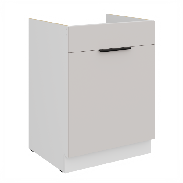 Spodní skříňka pod dřez Como 60 ZL 1S BB - Premium Box Barva korpusu: Bílá, Barva dvířek: Kašmír