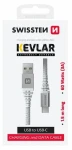 SWISSTEN ARAMID REINFORCED datový kabel USB - USB-C 1.5m bílá (71541011)