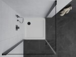 MEXEN/S - PRETORIA duo sprchový kout 70 x 70, transparent, černý + vanička včetně sifonu 852-070-070-70-02-4010B