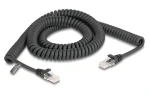 DeLock / Spirálový kabel RJ45 / Cat.5e / 3 m / černá (87994)