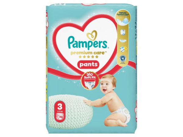 Pampers Pants Premium Care, vel. 3, 70 ks