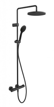 DURAVIT - Sprchy Sprchový set s termostatem, průměr 25 cm, 3 proudy, matná černá TH4282008046