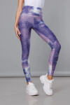 Fialové legíny s motivem TIE DYE (YW88025) odstíny fialové S (36)