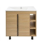 Koupelnová skříňka s umyvadlem Naturel Lucca 79x70x45 cm dub mat LUCCA80DU3A LUCCA80DU3A