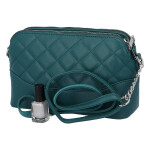 Módní prošívaná dámská koženková crossbody Freay, zelená