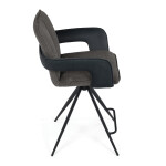 Barová židle otočná 180°, šedá, látka, AUB-F1146 GREY2