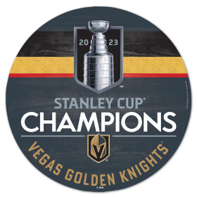 Fanatics Dřevěná plaketa Vegas Golden Knights 2023 Stanley Cup Champions 14" Round Wood Sign