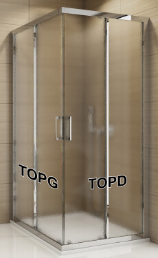 SanSwiss TOPD 1000 50 22 Pravý díl sprchového koutu 100 cm, aluchrom/durlux