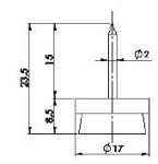 Strong kluzák hřebíkový s plstí 17x8,5 (402973)